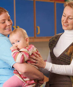 teacher caring for child during Pre-K in Middletown, NJ, Aberdeen, NJ, Lincroft, Hazlet, Matawan, Holmdel and Surrounding Areas